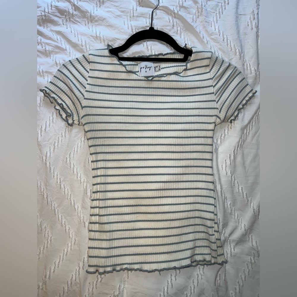 Work once! Baby doll ribbed t-shirt.